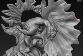 Drachen ei Kunst dragon 3d print model - Mito3D