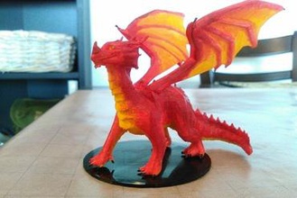 dragões Impressora 3d de peças acessórios dragão monstro tampo mesa miniatura jogos rpg gelo fogo lava ácido ártico selva tempestade escuro 3d print model - Mito3D