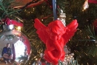 dreaming angel hook christmas tree For your home chritsmas ornament 3d print model - Mito3D