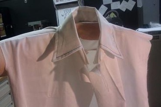 vestido de camisa gola manga longa a moda laser roupas traje tecido corte lasercut plotter costura 3d print model - Mito3D