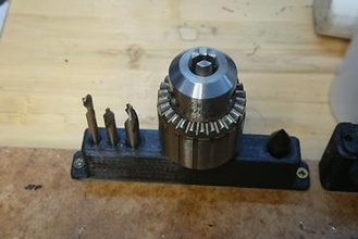 drill chuck holder sherline maker diy lathe tool storage 3d print model - Mito3D
