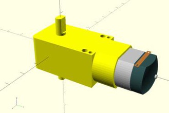 de doble eje del motor dc engranaje reducción marcador posición fabricante bricolaje coche rc arduino el robot 3d print model - Mito3D