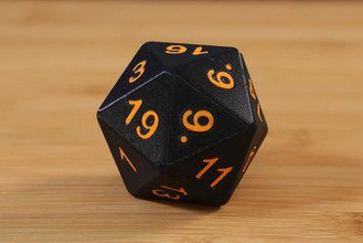 dual d20 toys extrusion gaming tabletop 3d print model - Mito3D