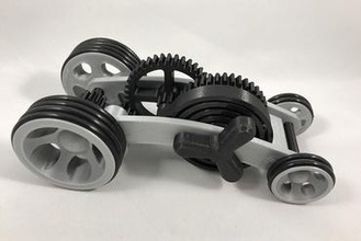 dual mode spring motor rolling chassis toys windup car 3d print model - Mito3D