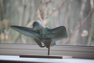 duck art statue bronzefill woodfill 3d print model - Mito3D