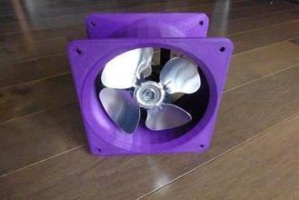 le conduit 4 ac ventilateur gadget fan 3d print model - Mito3D