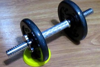 dumbbell roll stopper your home functional 3d print model - Mito3D
