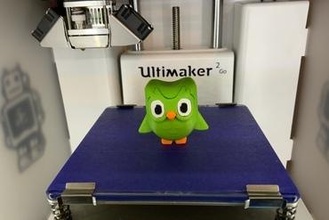 ikili baykuş duolingo uygulama minyatürler heykelcik rakamlar mini yeşil 3d print model - Mito3D