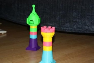 duplo tower rapunzel castle - compatible toys 3d print model - Mito3D