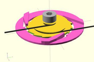 e-nable ratchet force amp pulley concept v11 3d printer parts enhancements openscad parametric 3d print model - Mito3D