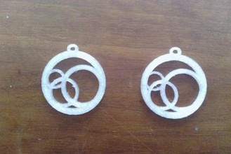 earring circle jewelry 3d print model - Mito3D