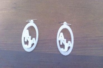 earring name jewelry 3d print model - Mito3D