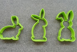 easter bunny cookie cutters your home cutter 3d print model - Mito3D