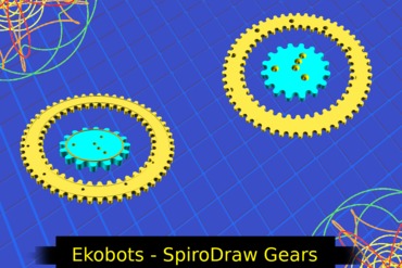 ekobots - spirodraw engranajes la educación epitrochoid juego engranaje hypotrochoid makergear paramétricas de anillo espiral espirógrafo juguete salón clases 3D print model - Mito3D