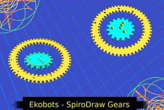 ekobots - spirodraw gears education epitrochoid game gear hypotrochoid makergear parametric ring spiral spirograph toy classroom 3d print model - Mito3D