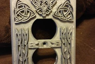 electrical plate cover viking themed your home michigan tech 3d print model - Mito3D