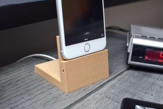 iphone 6 plus dock zarif gadget woodfill 3d print model - Mito3D