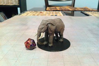 elephant tabletop gaming miniatures dungeons dragons & rpg roleplaying beast 3d print model - Mito3D