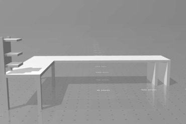 escritorio estanteria colina baja casa 3D print model - Mito3D