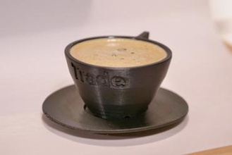espresso doppio tazza e piattino la vostra casa caffè htpla il rinvenimento 3d print model - Mito3D