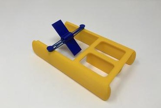 fab lab tulsa barco a remo brinquedos faixa de borracha ultimaker autodesk fusão 360 maker faire 3d print model - Mito3D
