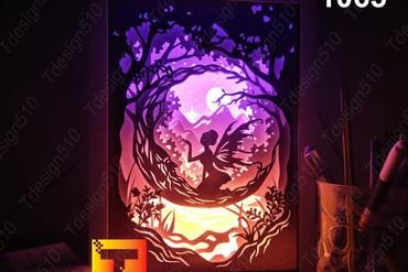 fairy moon light box For your home lamp lampara lightbox 3d print model - Mito3D