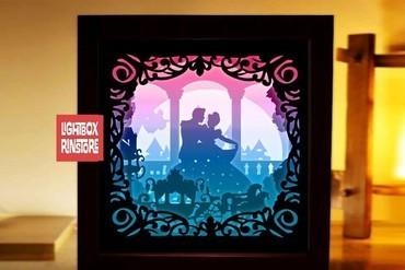 fairy tale princess lightbox For your home lampara lamp 3d print model - Mito3D