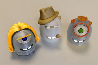 la familia de los huevos juguetes huevo pascua eastersday chocolate 3d print model - Mito3D