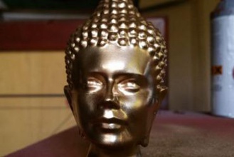 female buddha 3d printer parts enhancements girl statue gold shiny smooth highres gcode zbrush polycount 3d print model - Mito3D