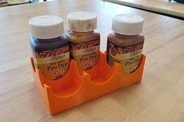 ateş deri boya şişe sahipleri Yapımcı Kendin Yap şişe tepsi şişe Kulp destek deri boya organizatör şişe organizatör 3d print model - Mito3D