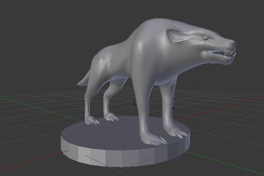 şeytan tazı heck Minyatürler cehennem köpeği İblis av kurt köpek pet gardiyan dungeons dragons & dnd d&d masa üstü oyun wargaming pathfinder 3D print model - Mito3D