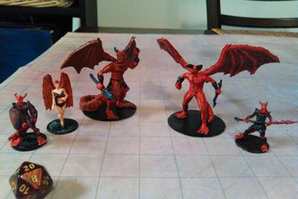 demoni dell'inferno miniature fiend diavolo il demone inferno da tavolo rpg wargame di gioco male 3d print model - Mito3D