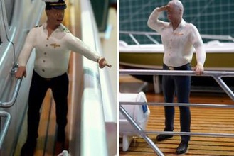 figures ship's crew miniatures rc model boat figure man captain ship 3d print model - Mito3D