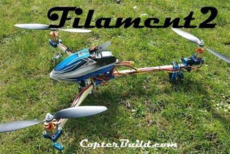 filament 2 tricopter 3d yazıcı donanımları parçaları multicopter helikopter 3d print model - Mito3D