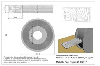 filament indication meter 3d printer parts enhancements 3d print model - Mito3D