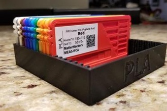 filament swatch holder 3d printer parts enhancements color tray 3d print model - Mito3D