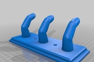 finger hook coat towel rack For your home 3d print model - Mito3D