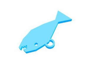 Fisch-Anhänger mit autocad Bildung gumball Kapsel Herausforderung 3d print model - Mito3D