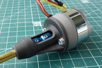 Flansch-Elektromotor miniaturen Elektro-motor Flansch - adapter stern stube Welle Schiff rc-Modell Modell-Boot 3d print model - Mito3D