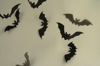 flat bats your home halloween black classic smoky faberdashery 3d print model - Mito3D