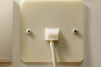 flat mains socket your home electric 3d print model - Mito3D
