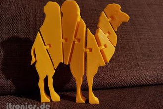 flexi articulated camel miniatures jtronics animal flexible flex print place 3d print model - Mito3D