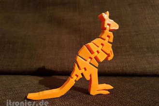 flexi articulada canguru miniaturas jtronics animais flexível flex imprimir lugar 3d print model - Mito3D