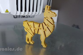flexi articulado lama las miniaturas jtronics animal flexible articulados flex imprimir lugar 3d print model - Mito3D