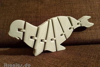 flexi articulated seadog seal miniatures sea dog flexible print place toy 3d print model - Mito3D