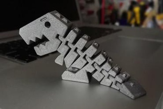 flexi rex le renforcement des liens les jouets dinosaure flexible imprimer la place t-rex jouet tyrannosaurus 3d print model - Mito3D