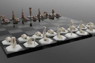 flexible weibliche Schachfiguren Spiele Schach nackt nsfw 3d print model - Mito3D