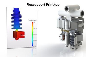 flexsupport printerhead maker diy ultimaker 2 yükseltir esnek filament filaflex ninjaflex PDA doğrudan sürücü melez 3d print model - Mito3D