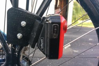 fly6 rear bike camera mount topeak explorer rack gadget bicycle 3d print model - Mito3D