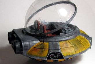 flying saucer stop motion other ufo spaceship science fiction 3d print model - Mito3D